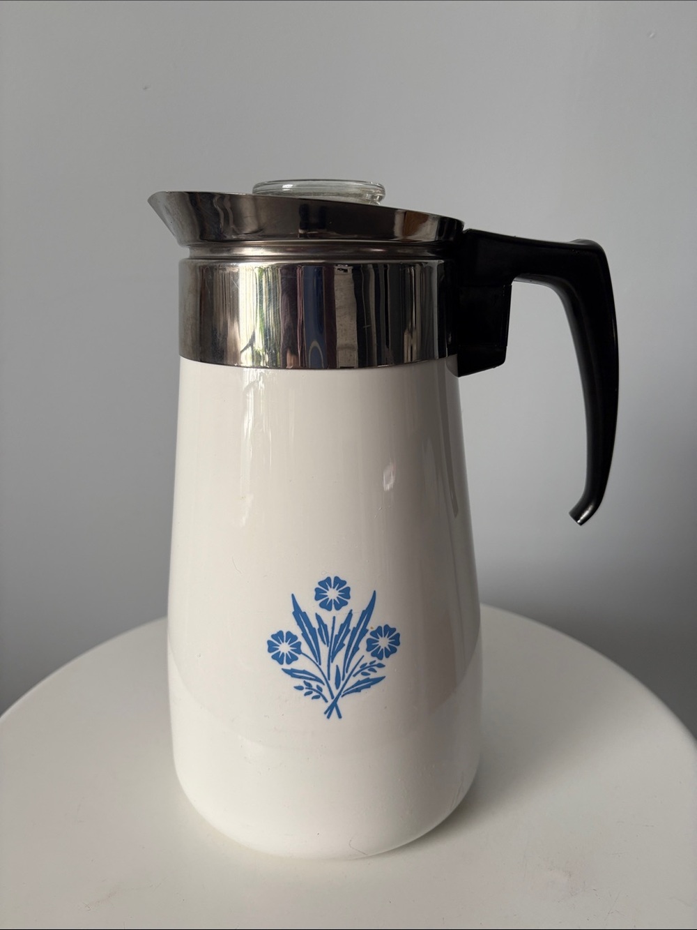 CORNINGWARE 9 Cup Percolator Coffee Pot|| Iconic Cornflower Blue Floral Motif